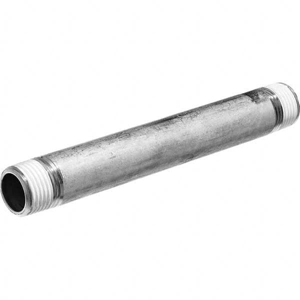 1 x 3″ 6063 Aluminum Pipe Nipple Threaded with Thread Sealant, Schedule 40