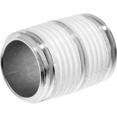 1/2 x 1-1/8″ 6063 Aluminum Pipe Nipple Threaded with Thread Sealant, Schedule 40