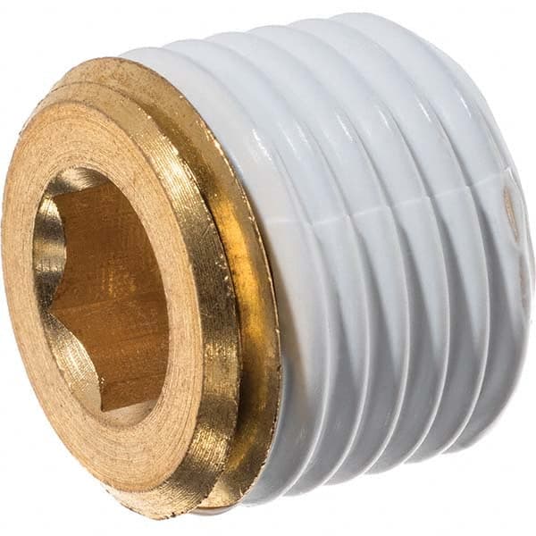 USA Sealing - 1/4" Brass Pipe Hex Socket Plug - A1 Tooling