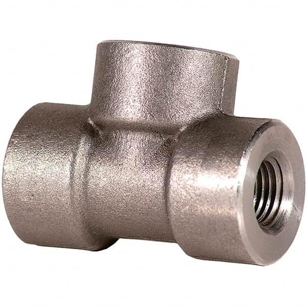 Merit Brass - Black Pipe Fittings; Type: Tee ; Fitting Size: 2 (Inch); End Connections: FNPT x FNPT x FNPT ; Classification: 3000 ; Material: Carbon Steel ; Finish/Coating: Mill/Oil - Exact Industrial Supply