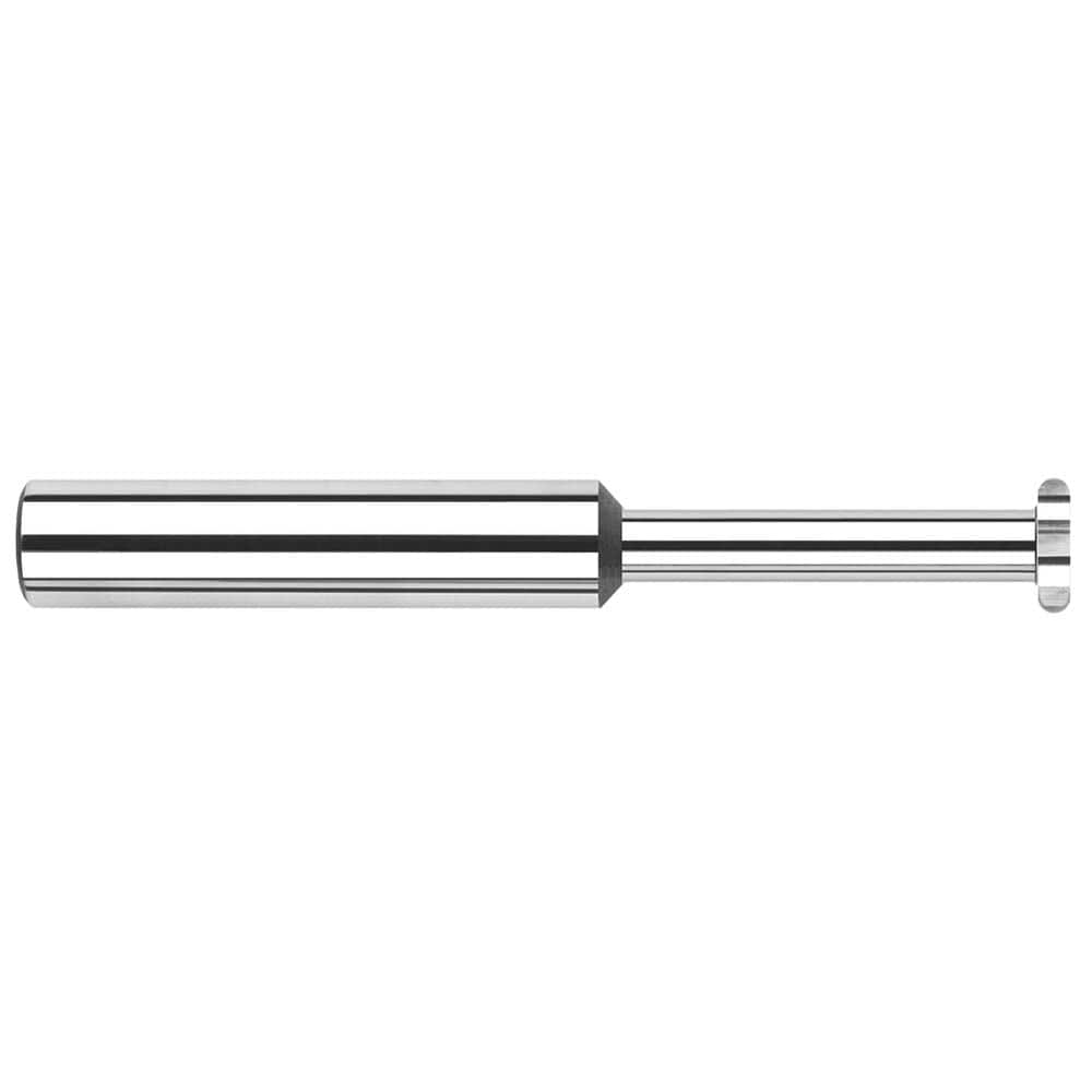 Harvey Tool - 3/8" Cut Diam, 1/8" Cut Width, 3/8" Shank, Straight-Tooth Woodruff Keyseat Cutter - Exact Industrial Supply