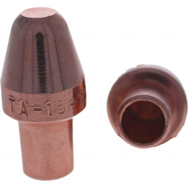 Tuffaloy - Spot Welder Tips For Use With: 5RW Cap Taper Electrode Holder Type: Male Cap A Nose (Pointed) - A1 Tooling