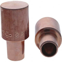 Tuffaloy - Spot Welder Tips For Use With: 5RW Cap Taper Electrode Holder Type: Male Cap C Nose (Flat) - A1 Tooling