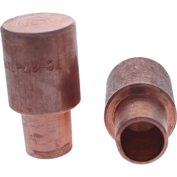 Tuffaloy - Spot Welder Tips For Use With: 6RW Cap Taper Electrode Holder Type: Male Cap C Nose (Flat) - A1 Tooling