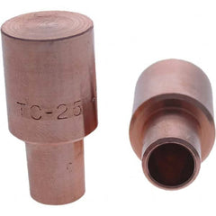 Tuffaloy - Spot Welder Tips For Use With: 5RW Cap Taper Electrode Holder Type: Male Cap C Nose (Flat) - A1 Tooling