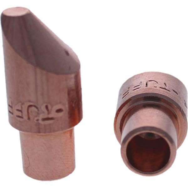 Tuffaloy - Spot Welder Tips For Use With: 4RW Cap Taper Electrode Holder Type: Male Cap D Nose (Offset) - A1 Tooling