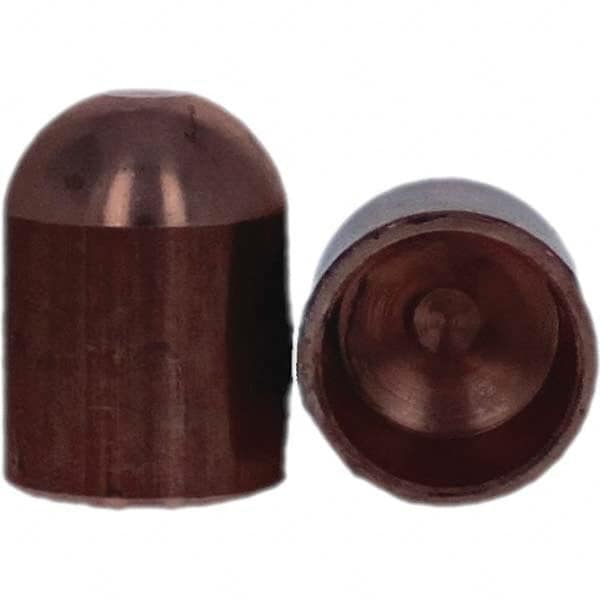 Tuffaloy - Spot Welder Tips For Use With: 6RW Cap Taper Electrode Holder Type: Female Cap B Nose (Dome) - A1 Tooling