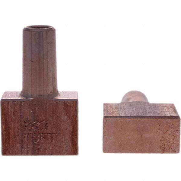 Tuffaloy - Spot Welder Tips For Use With: 5RW Electrode Holder Type: Backup Electrode Rectangular Face - A1 Tooling