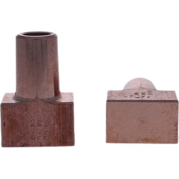 Tuffaloy - Spot Welder Tips For Use With: 5RW Electrode Holder Type: Backup Electrode Rectangular Face - A1 Tooling