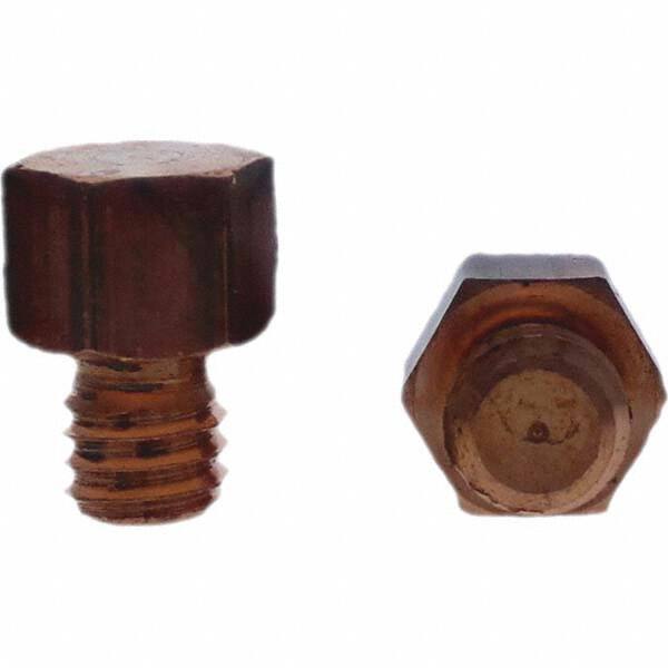 Tuffaloy - Spot Welder Tips For Use With: 3/8-16 Threaded Electrode Holder Type: Threaded Tip C Nose (Flat) - A1 Tooling