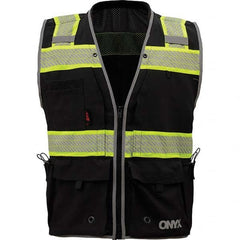 GSS Safety - Size M Black Mesh/Solid General Purpose High Visibility Vest - A1 Tooling