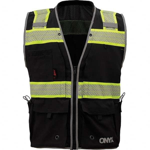 GSS Safety - Size 4XL Black Mesh/Solid General Purpose High Visibility Vest - A1 Tooling