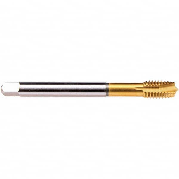 Emuge - M10x1.25 Metric Fine 6HX 4 Flute TiN Finish HSS-E Spiral Point Tap - A1 Tooling