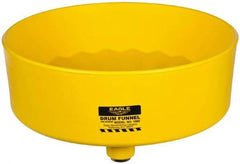 Eagle - 7" High x 18" Diam, Polyethylene, Drum Funnel with Brass Screen - 30 to 55 Gal Drum/Pail Capacity - A1 Tooling