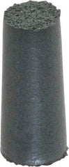 Cratex - 3/8" Max Diam x 7/8" Long, Taper, Rubberized Point - Coarse Grade, Silicon Carbide, 1/8" Arbor Hole, Unmounted - A1 Tooling