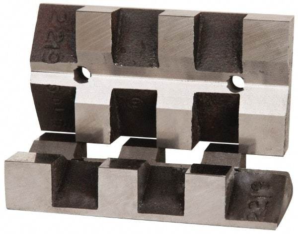 Heinrich - 4" Wide, V-Groove Vise Jaw - Ductile Iron, Fixed Jaw, Compatible with DA-2200-SC Vises - A1 Tooling