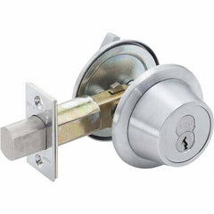 Best - Deadbolts Type: Heavy-Duty Single Cylinder Door Thickness Range: 1-3/4-2 - A1 Tooling