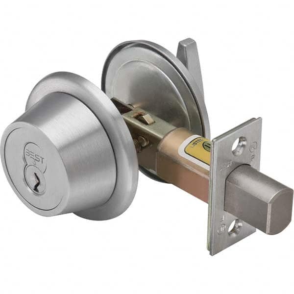 Deadbolts; Type: Single Cylinder; Door Thickness Range: 1-3/8-2; Lock Type: Single Cylinder; Finish/Coating: Satin Chrome-Plated; Satin Chrome; Hand Orientation: Non-Handed; Lock Override: Key; Cylinder: 6 or 7 Pin; Additional Information: Core Not Includ