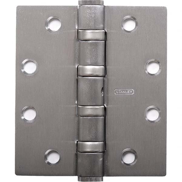 Stanley - 4-1/2" Long x 4-1/2" Wide Grade 1 Brass Full Mortise Ball Bearing Commercial Hinge - A1 Tooling