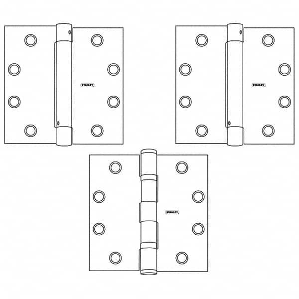 Stanley - 4-1/2" Long x 4-1/2" Wide Grade 1 Steel Full Mortise Spring Commercial Hinge - A1 Tooling