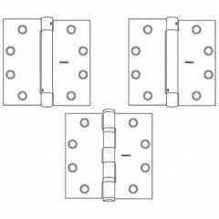 Stanley - 4-1/2" Long x 4-1/2" Wide Grade 1 Steel Full Mortise Spring Commercial Hinge - A1 Tooling