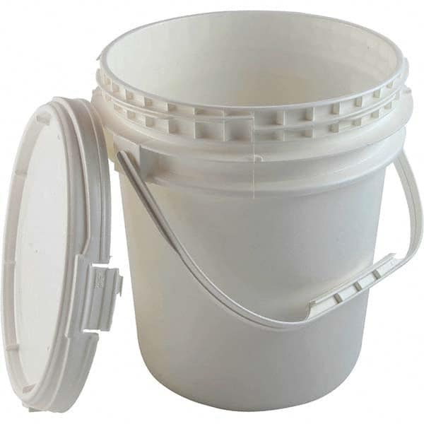 Dynalon Labware - 1 6-Piece 2.5 Gal 9.1" High, High-Density Polyethylene Round White Single Pail - A1 Tooling