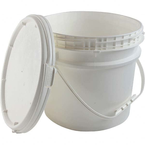 Dynalon Labware - 1 6-Piece 3.5 Gal 10.87" High, High-Density Polyethylene Round White Single Pail - A1 Tooling