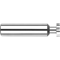 Harvey Tool - 1/2" Cut Diam, 0.04" Cut Width, 1/2" Shank, Straight-Tooth Woodruff Keyseat Cutter - Exact Industrial Supply