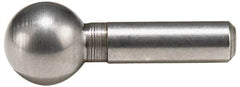 Jergens - 1/2" Ball Diam, 1/4" Shank Diam, Steel Standard Tooling Ball - 1-1/2" Ball Center to Shank Bottom - A1 Tooling