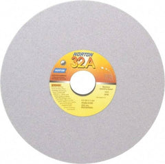 Norton - 8" Diam x 1-1/4" Hole x 3/4" Thick, K Hardness, 80 Grit Surface Grinding Wheel - Aluminum Oxide, Type 1, Medium Grade, 3,600 Max RPM, Vitrified Bond, No Recess - A1 Tooling