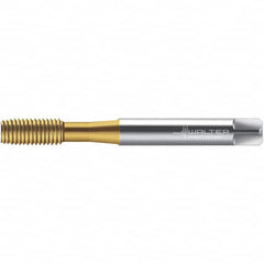 Walter-Prototyp - M3.5x0.60 DIN 2174 6HX 3.240 Thread Limit Semi-Bottoming Thread Forming Tap - Powdered Metal High Speed Steel, TiN Finish, 57.64mm OAL, 6.5mm Thread Length, Right Hand Thread, Series TC420 - Exact Industrial Supply