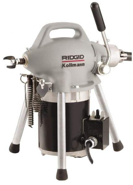 Ridgid - Electric Battery Drain Cleaning Machine - For 3/4" to 4" Pipe, 100' Cable, 400 Max RPM - A1 Tooling