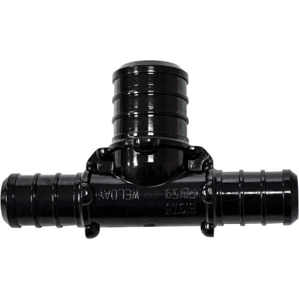 Plastic Pipe Fittings; Fitting Type: Reducer; Fitting Size: 3/4 x 3/4 x 1 in; End Connection: Pex; Color: Black; Schedule: 11; Lead Free: Yes