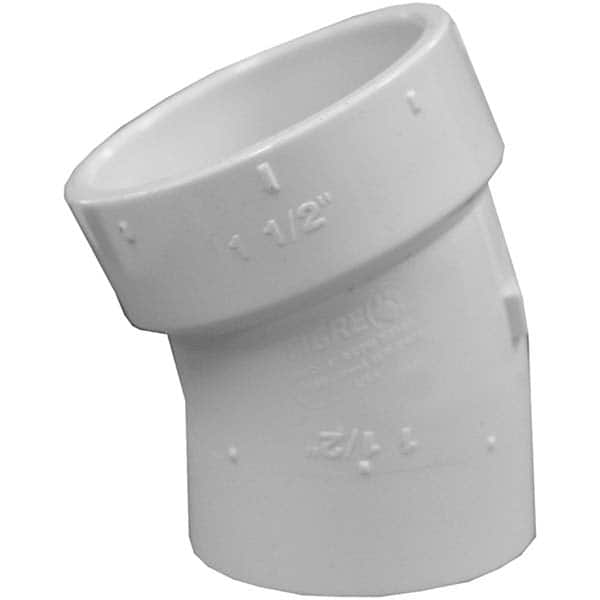 Plastic Pipe Fittings; Fitting Type: Street Elbow; Fitting Size: 2 in; Material: PVC; End Connection: Hub x Spig; Color: White; Schedule: 11