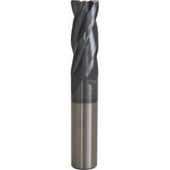 Accupro - 1/4" Diam 4 Flute Carbide 0.015" Corner Radius End Mill - Exact Industrial Supply