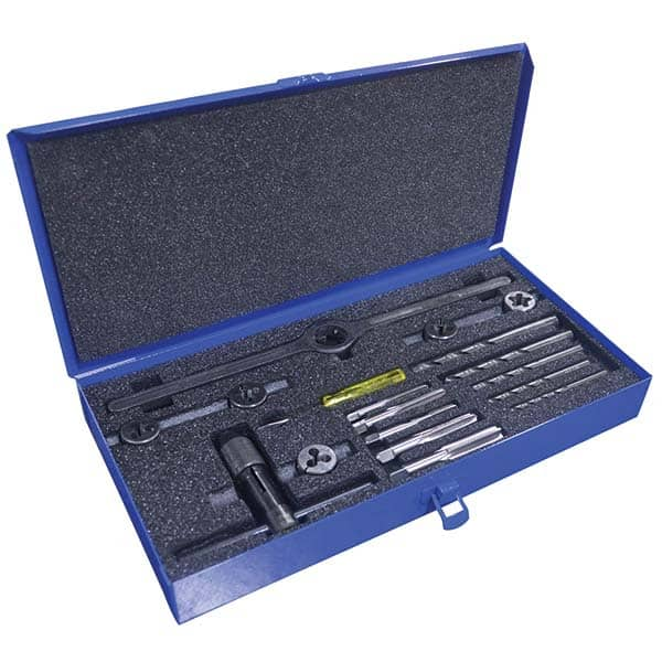 Greenfield Threading - Tap & Die Sets Minimum Tap Thread Size (mm): M6x1.00 Maximum Tap Thread Size (mm): M12x1.75 - A1 Tooling