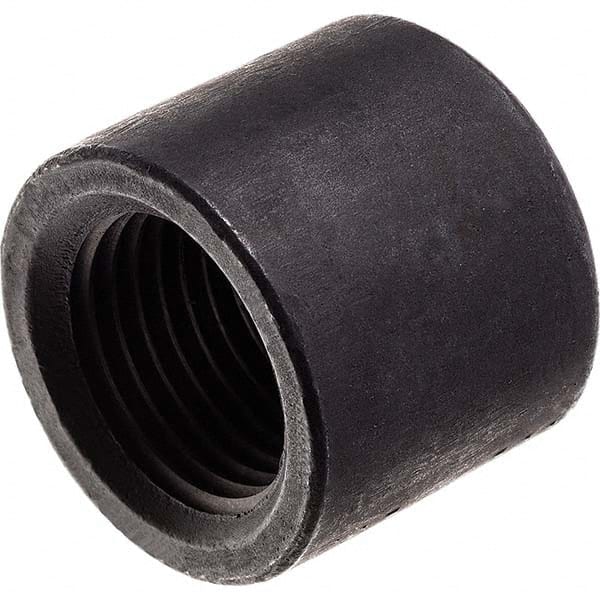 Black Half Coupling: 3/8″, Threaded Steel, Black Finish, Class 3000, ANSI/ASME B1.20.1, ANSI/ASME B16.11-MSS SP-83 & ASTM A105