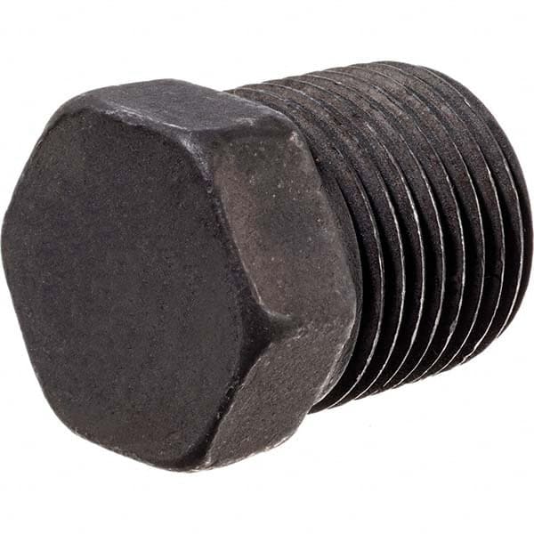 Black Hex Plug: 1/4″, Threaded Steel, Black Finish, Class 3000, ANSI/ASME B1.20.1, ANSI/ASME B16.11-MSS SP-83 & ASTM A105