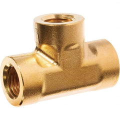 USA Sealing - 3/8" Brass Pipe Female Tee - A1 Tooling