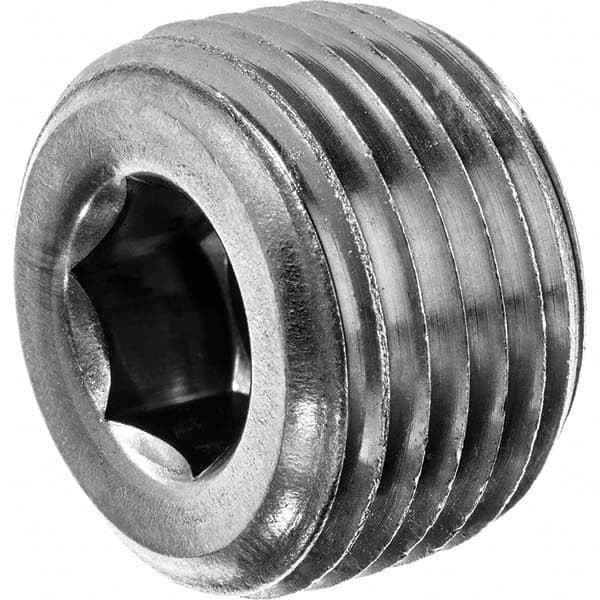 Pipe Hex Socket Plug: 3/8″ Fitting, 316 Stainless Steel MNPT, Threaded, ANSI/ASME B31.1, ANSI/ASME B31.3 & ANSI/ASME B1.20.1, 7,300 psi