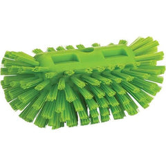 Vikan - 1-1/2" Bristle Length, Polyester Utility Scrub Brush - 8" Long x 5-1/2" Wide Head, 8" OAL, Green, Polypropylene Block - A1 Tooling