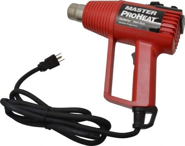 Master Appliance - 130 to 1,000°F Heat Setting, 16 CFM Air Flow, Heat Gun - 120 Volts, 11 Amps, 1,300 Watts, 6' Cord Length - A1 Tooling