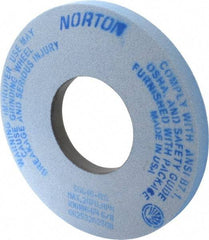 Norton - 12" Diam x 5" Hole x 1" Thick, I Hardness, 46 Grit Surface Grinding Wheel - Ceramic, Type 1, Coarse Grade, 2,070 Max RPM, Vitrified Bond, No Recess - A1 Tooling