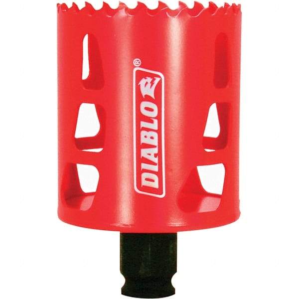 Freud - 2-1/4" Diam, 2-3/8" Cutting Depth, Hole Saw - Bi-Metal Saw, Toothed Edge - A1 Tooling