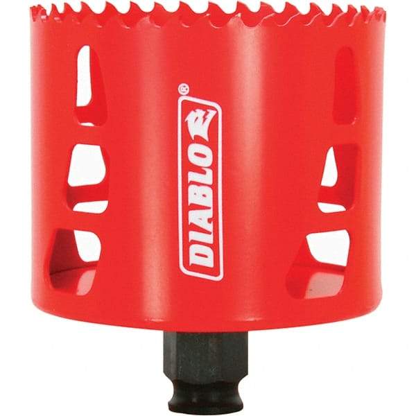 Freud - 3-1/8" Diam, 2-3/8" Cutting Depth, Hole Saw - Bi-Metal Saw, Toothed Edge - A1 Tooling