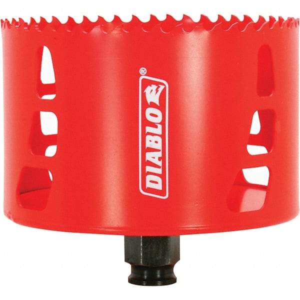 Freud - 4" Diam, 2-3/8" Cutting Depth, Hole Saw - Bi-Metal Saw, Toothed Edge - A1 Tooling