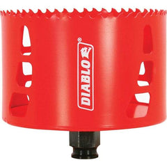 Freud - 4" Diam, 2-3/8" Cutting Depth, Hole Saw - Bi-Metal Saw, Toothed Edge - A1 Tooling