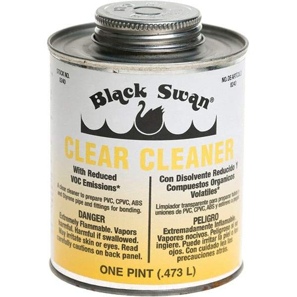 Black Swan - 1 Pt All-Purpose Cleaner - Clear, Use with ABS, PVC & CPVC up to 6" Diam - A1 Tooling