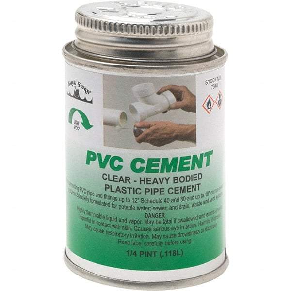 Black Swan - 1/4 Pt Heavy Duty Cement - Clear, Use with PVC - A1 Tooling