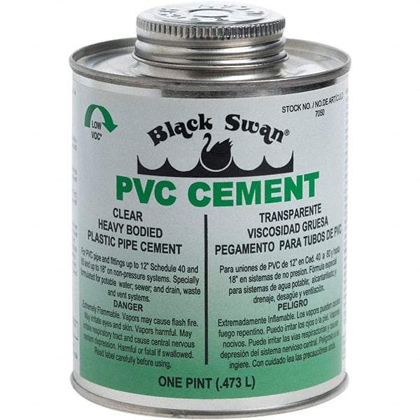 Black Swan - 1 Pt Heavy Duty Cement - Clear, Use with PVC - A1 Tooling